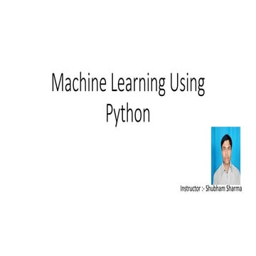 Python ml | PPT