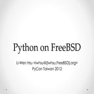 Python on FreeBSD