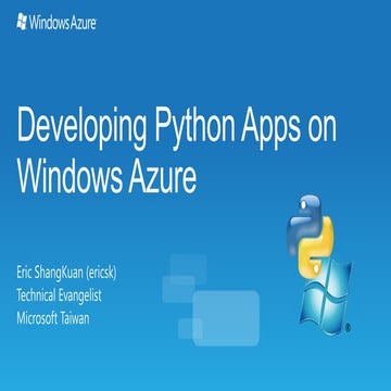Building Python Applications on Windows Azure | PPT