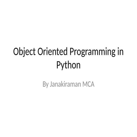 MC25104 - DATA STRUCTURES AND ALGORITHMS USING PYTHON OOPS CONCEPT THEORY