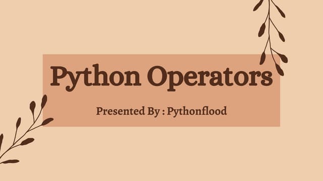 Python Operators.pdf