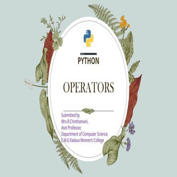 Different Types of Operators in Python.pptx