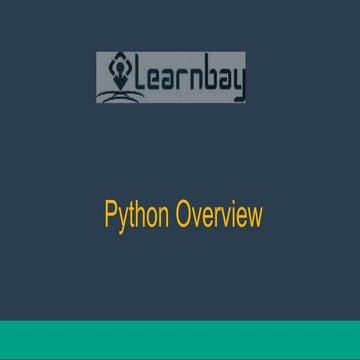 Python Training in Bangalore | Python Introduction Session | Learnbay | PPT