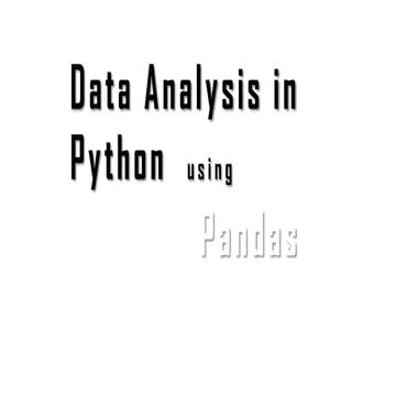 Python pandas Library | PPT