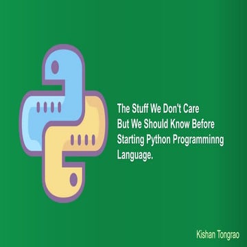 Before Starting Python Programming Language | PPT