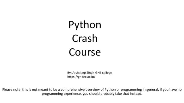 Python ppt | PPT
