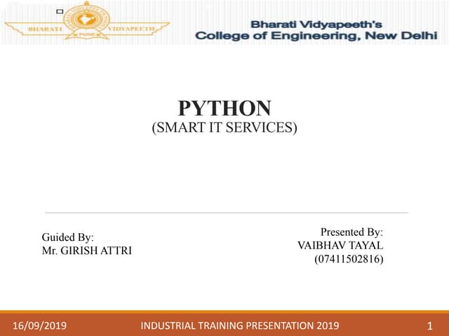 Python ppt | PPT