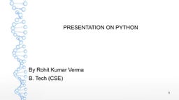 Python Presentation | PPT