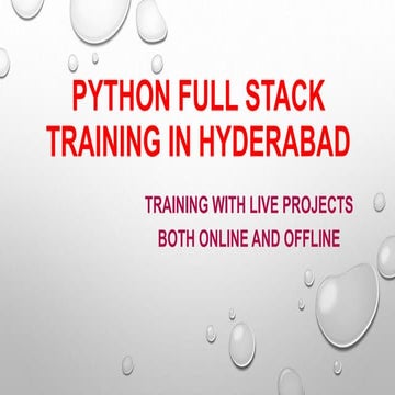 Python Full stack Training in Hyderabad | PPTX