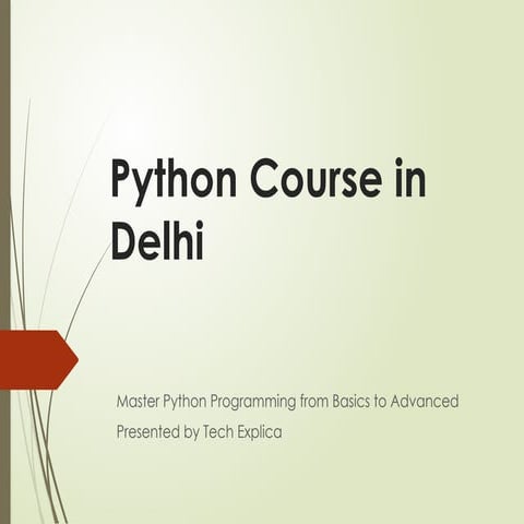 Best Python Course in Delhi tech explica