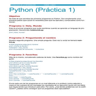 Python (práctica 1)