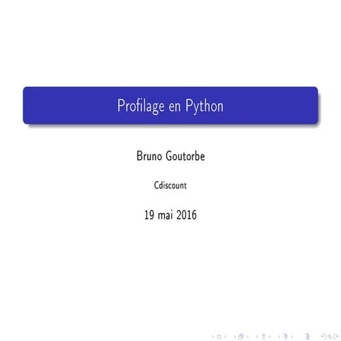 Python profiling | PDF