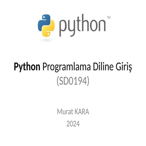 Python Programlama Diline Giriş Güncelleme 2024