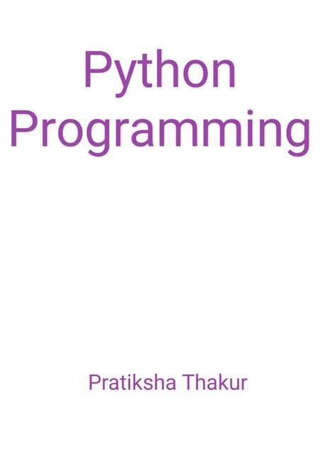 Python Programming | PDF