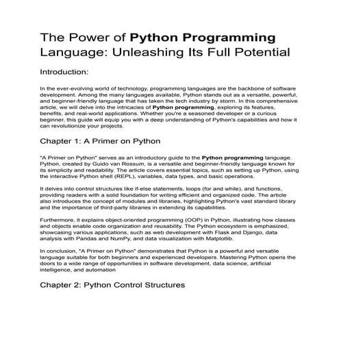 Python Programming | PDF