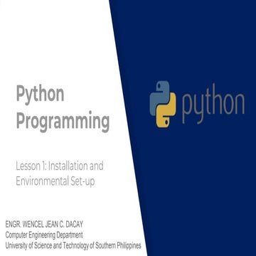 Python Programming-Lesson 1- Installation and Environmental Set-up.pptx