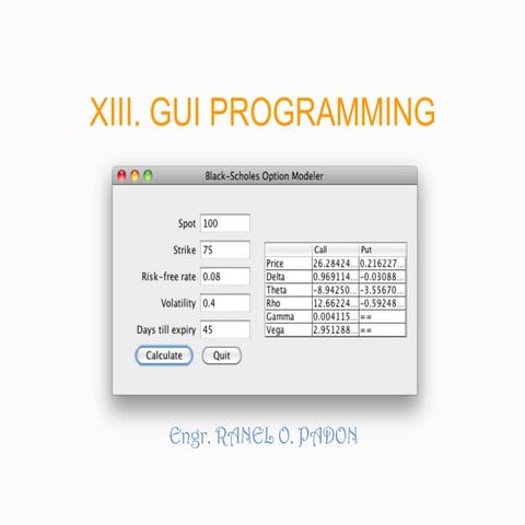 Python Programming - XIII. GUI Programming | PPT
