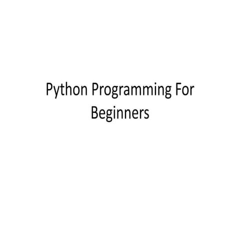 Learn Python Programming | PPT