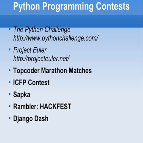 Python Programming Contests | PPT