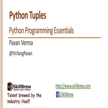 Python Programming Essentials - M13 - Tuples | PPT