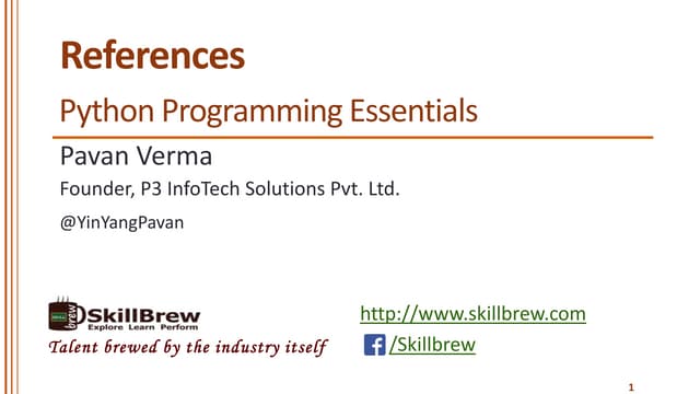 Python Programming Essentials - M15 - References