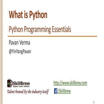 Python Programming Essentials - M2 - Introduction to Python | PPT