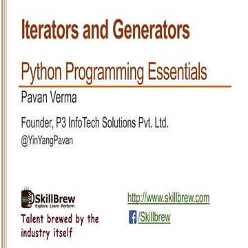 Python Programming Essentials - M35 - Iterators & Generators | PPTX