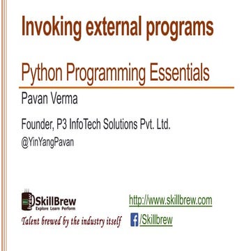 Python Programming Essentials - M40 - Invoking External Programs | PPTX ...