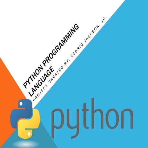 Python programminglanguage | PPT