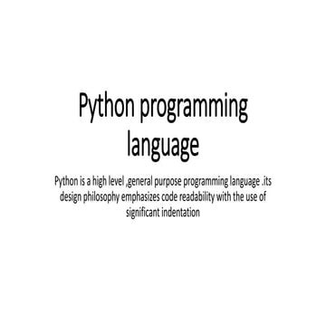 Python programming language.Royal tecptx | PPT | Free Download