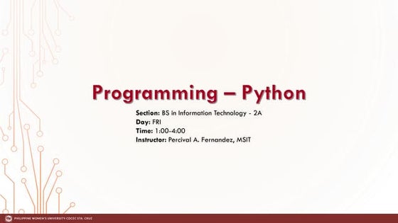 Python basics | PPTX