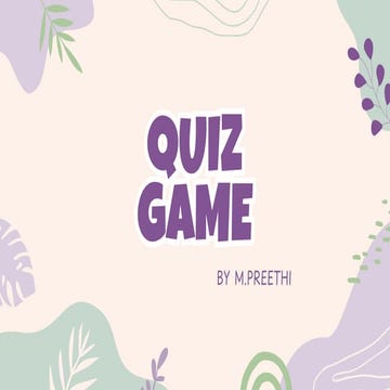 Python Mini Project: Command-Line Quiz Game for School/College Students