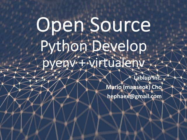 Python pyenv virtualenv | PPT