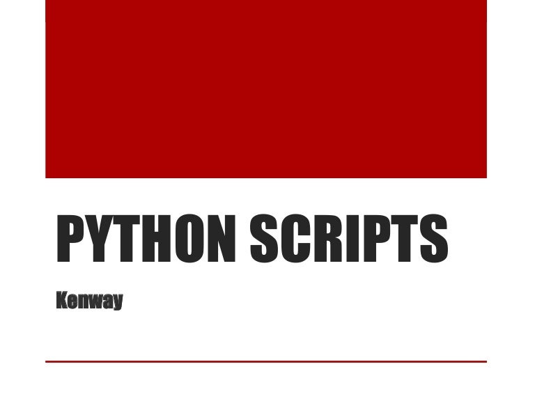 Python scripts