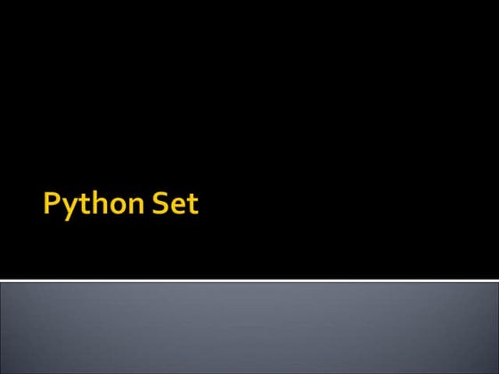 Python set