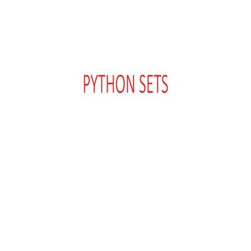 Python_Sets(1).pptx | Programming Languages | Computing