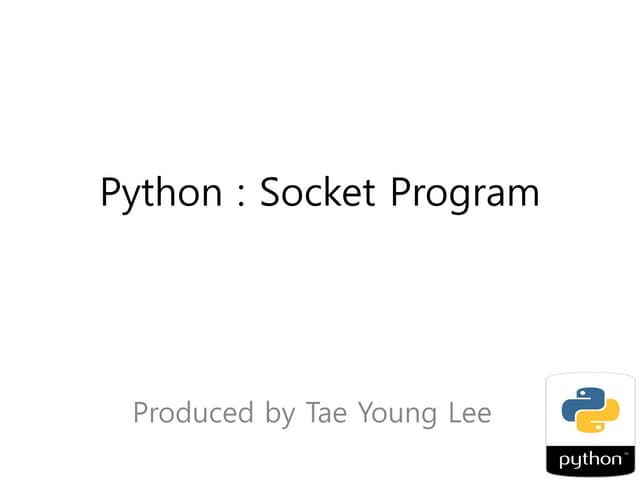 Python socket programming