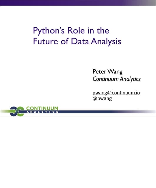 Python's Role in the Future of Data Analysis