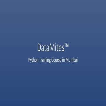 Python training Course in Mumbai with placements | PPT