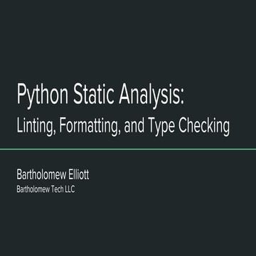 Python Static Analysis Tooling | PDF