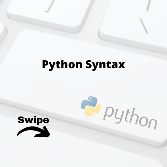 Python syntax