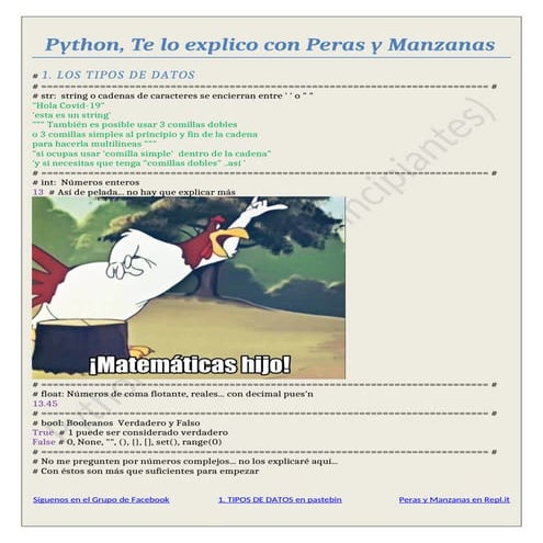Python, te lo explico con peras y manzanas