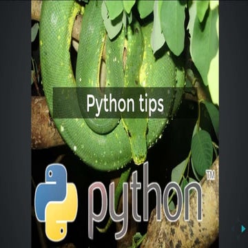 Python Tips - Luca Lanziani - Codemotion Roma 2015 | PPTX