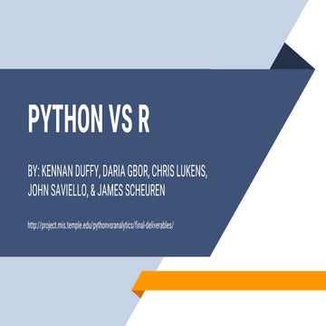 Python vs R for Data Analytics Final | PPT