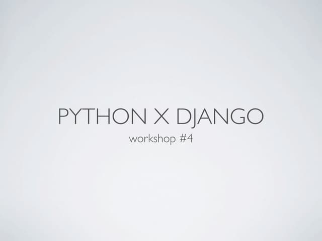 Python x Django