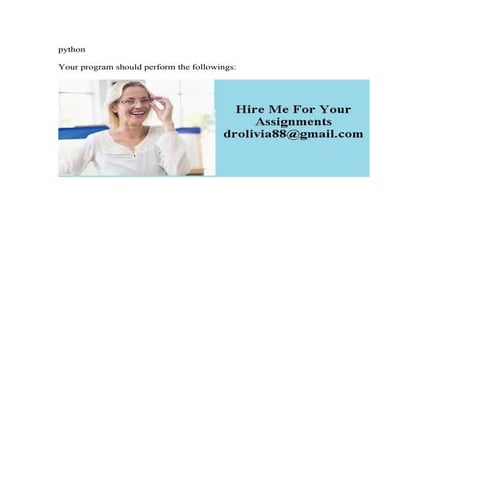 python Your program should perform the followings-.pdf