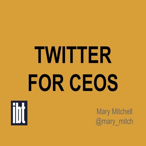 Twitter for charity CEOs