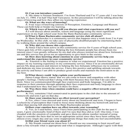 Senior Seminar Presentation Script | DOC