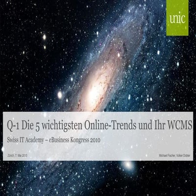 Q-1 - Die 5 wichtigsten Online-Trends und Ihr CMS