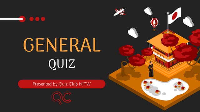 Q-Factor General Quiz-7th April 2024, Quiz Club NITW